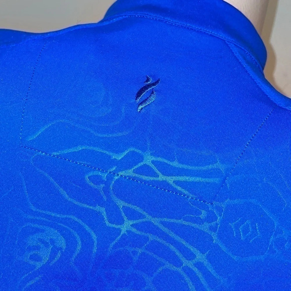 Nancy Lopez women’s Medium 8 10 top shirt blue desert dry 3/4 sleeve Henley golf - Picture 5 of 8